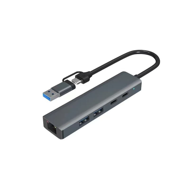Gigabit Ethernet Port Adapter Dual-head Hub | Home & Kitchen thumbnail 6