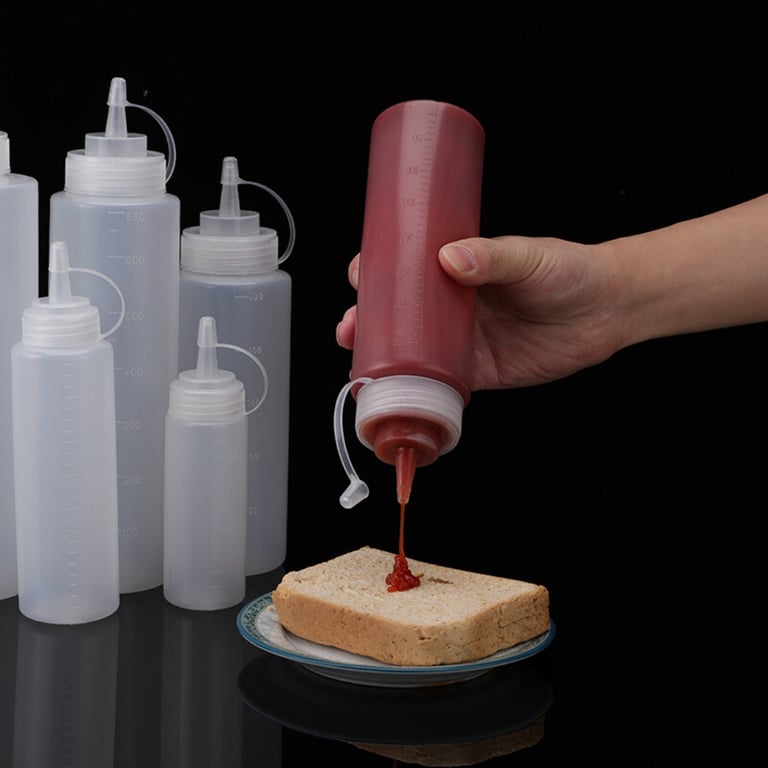 8 Pack Plastic Squeeze Bottles 500ml | Food-Grade Condiment Dispensers thumbnail 12