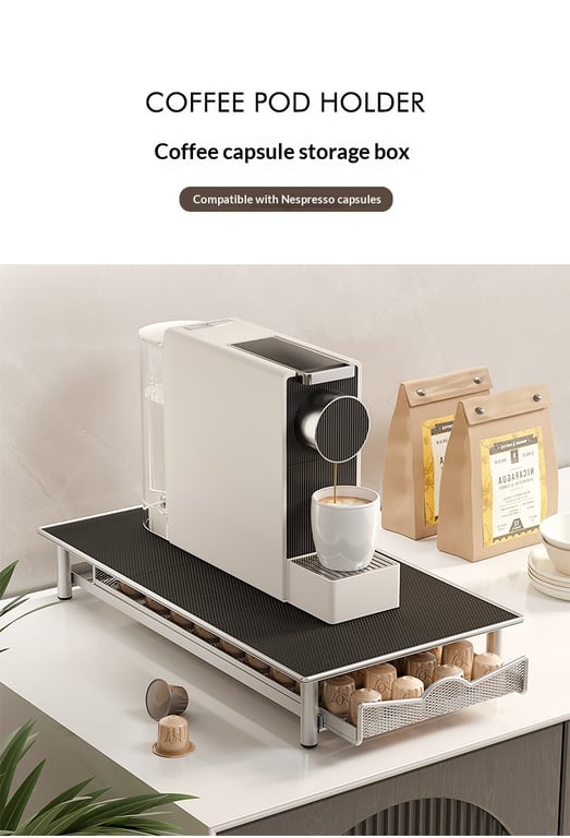 Coffee Capsule Box Countertop Drawer-Style Coffee Rack | Home & Kitchen thumbnail 8