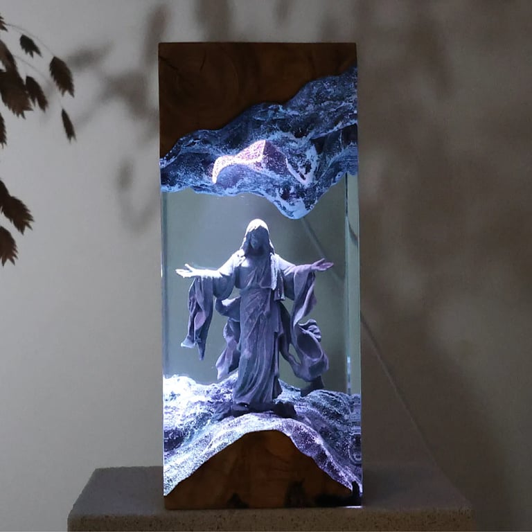 Saint Sebastian Resin Art Lamp | Ambient Lighting Decor thumbnail 4