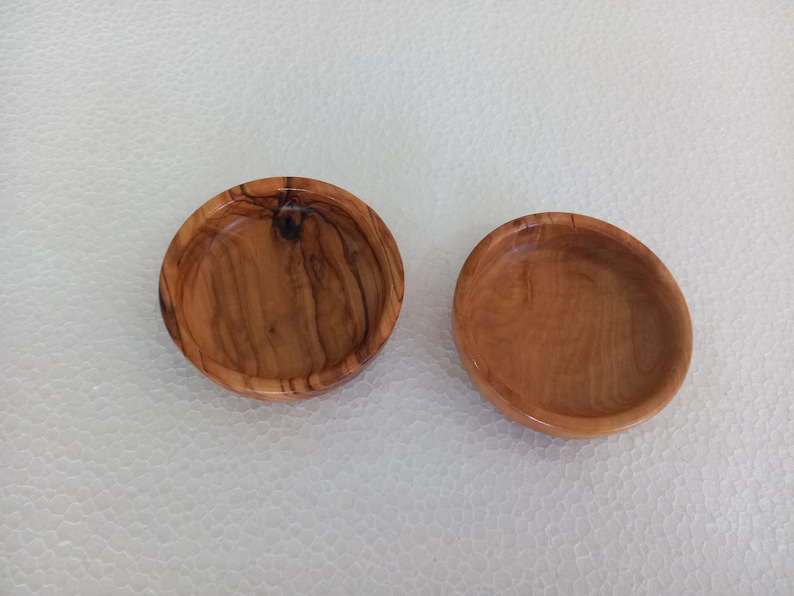 Ice Crackle Glaze Olive Wood Dipping Bowl | Home & Kitchen thumbnail 4
