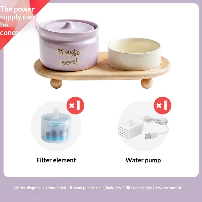 Cat Ceramic Automatic Circulating Filter Water Dispenser | Home & Kitchen thumbnail 16