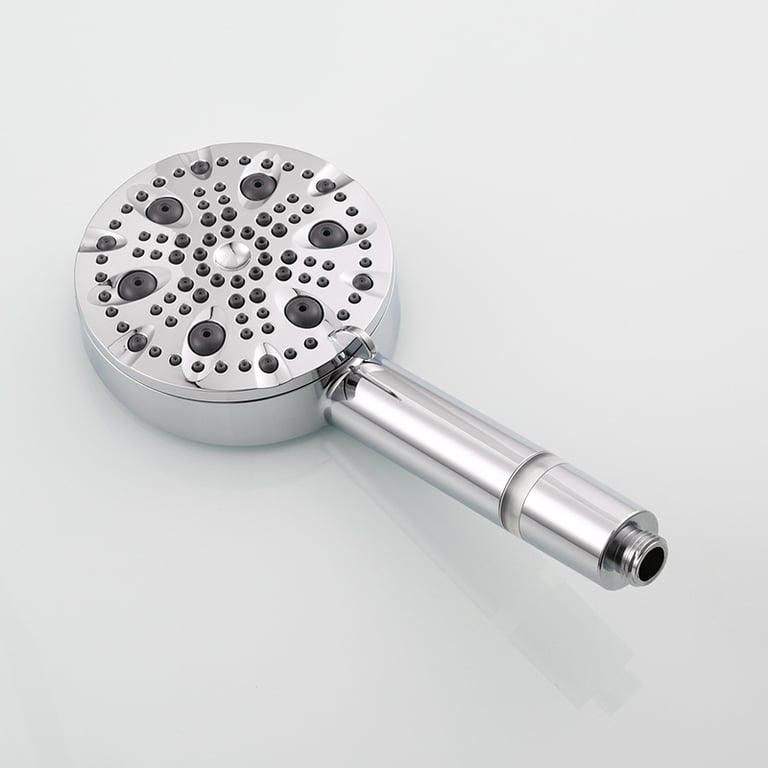 9-Setting Handheld Shower Head with Filtration | Chrome & Matte Black - image 1