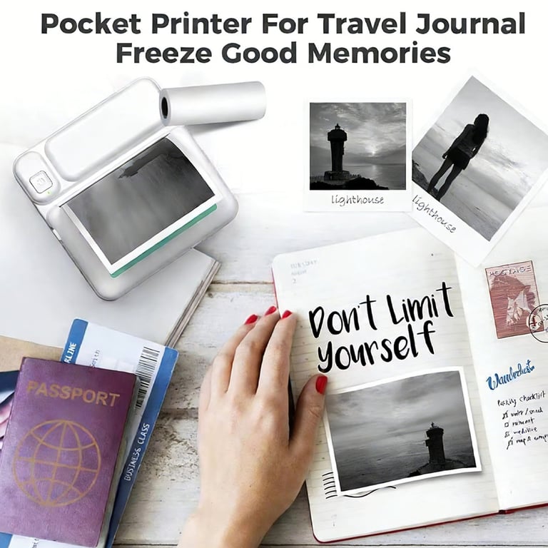 Mini Thermal Printer Bluetooth | Portable Photo Label Printing Machine thumbnail 8