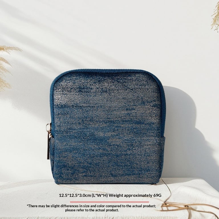 Velvet Cosmetic Bag with Tassel | Zippered Travel Pouch Canada thumbnail 9