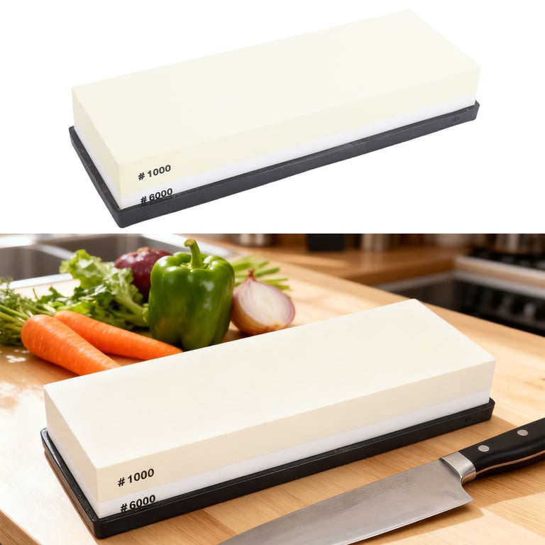 Sharpening Stone Light Yellow White Dual Sided 10 0 0 6000 Grit Wet Stone With Anti Slip Base For Kitchen Woodworking thumbnail 6