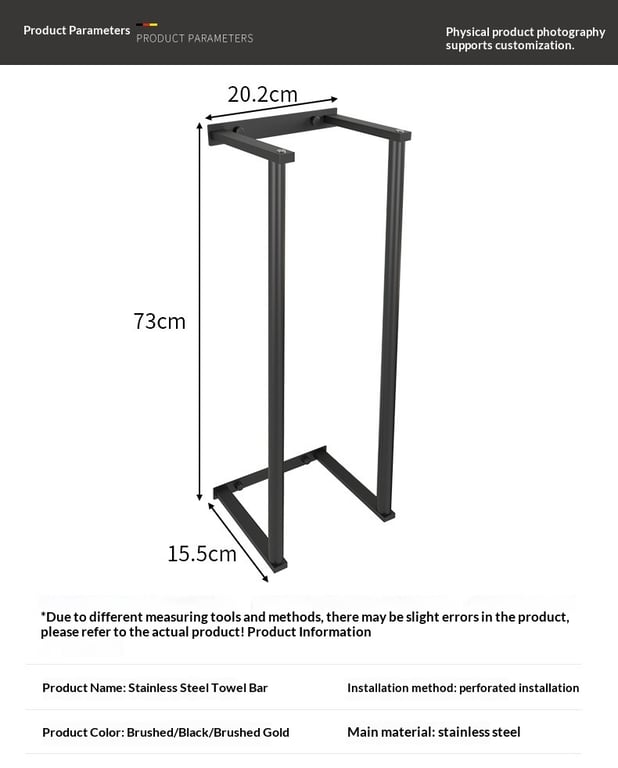 Wall-Mounted Minimalist Towel Storage Rack | Home & Kitchen thumbnail 12