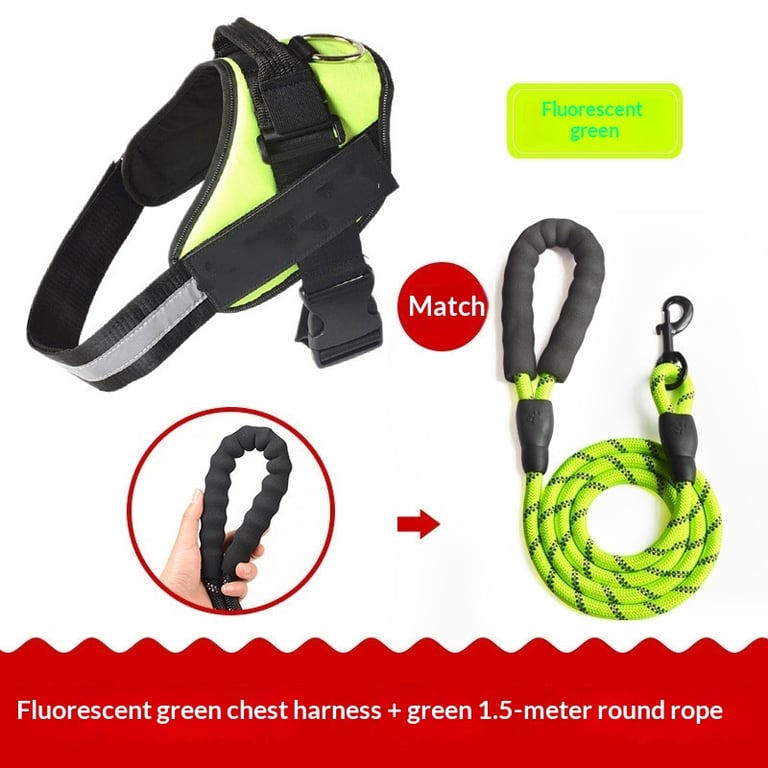 Vest-Style Dog Harness with Rope Leash | Padded Comfort Set thumbnail 8