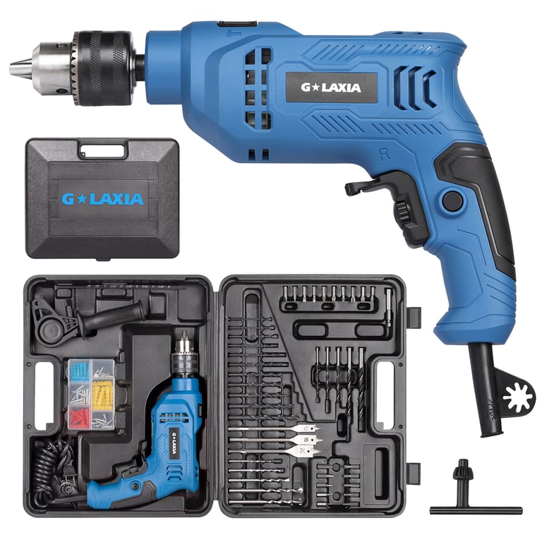 G LAXIA 550W Hammer Drill | 2-in-1 Electric Drill with 105 Accessories thumbnail 5