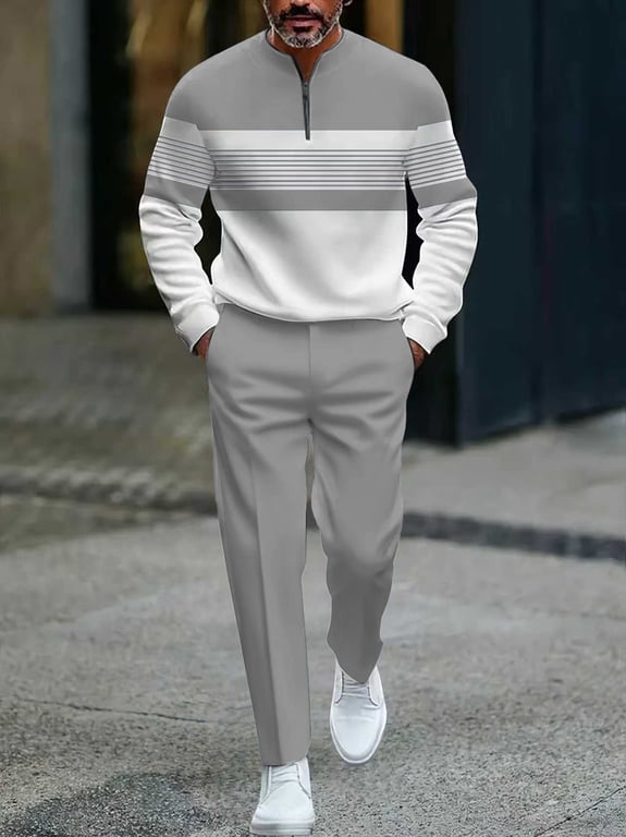 Men's Casual Long-Sleeve Pants Set | Coordinated Comfort Wear Canada thumbnail 3