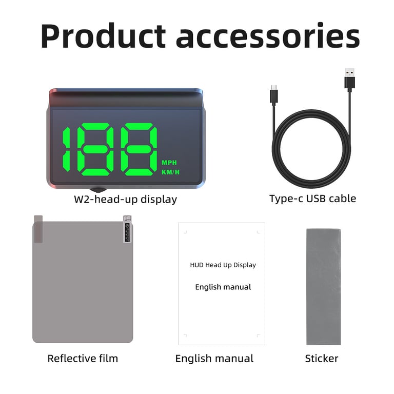 W2 Universal HUD Head-Up Display Car GPS Speedometer | Safe Driving thumbnail 13