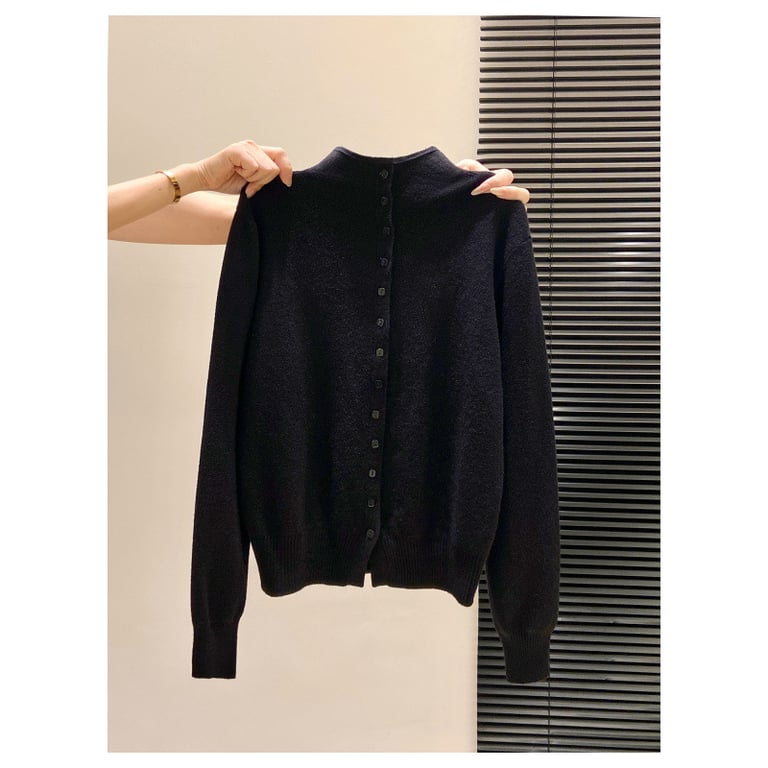 Women's Stand-Collar Knitted Cardigan | Thickened Loose-Fit Sweater thumbnail 5