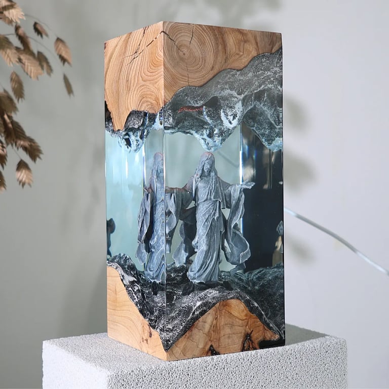 Saint Sebastian Resin Art Lamp | Ambient Lighting Decor thumbnail 2