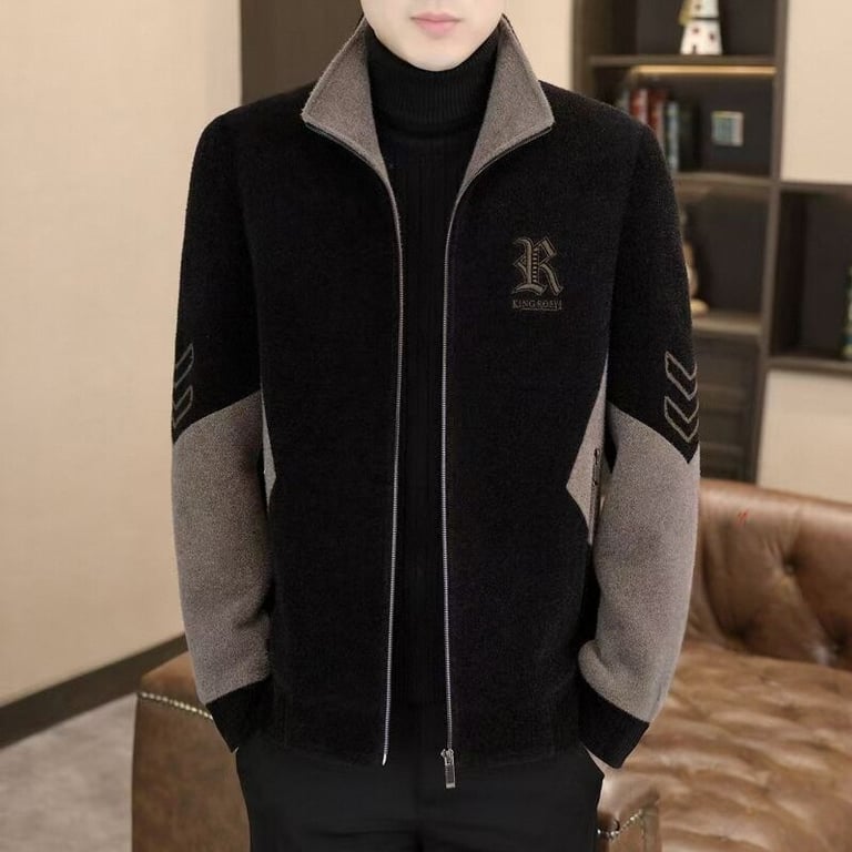 Men's Stand-Neck Jacket with Fleece Lining | Warm Thickened Outerwear - image 1
