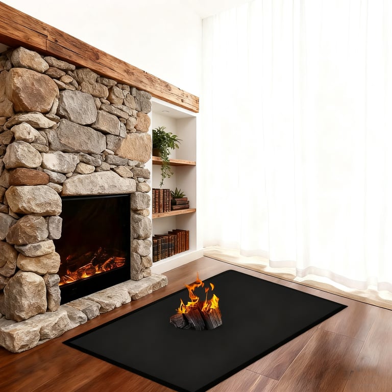 BBQ Grill Mat Flame-retardant Rectangular Protective Pad thumbnail 5