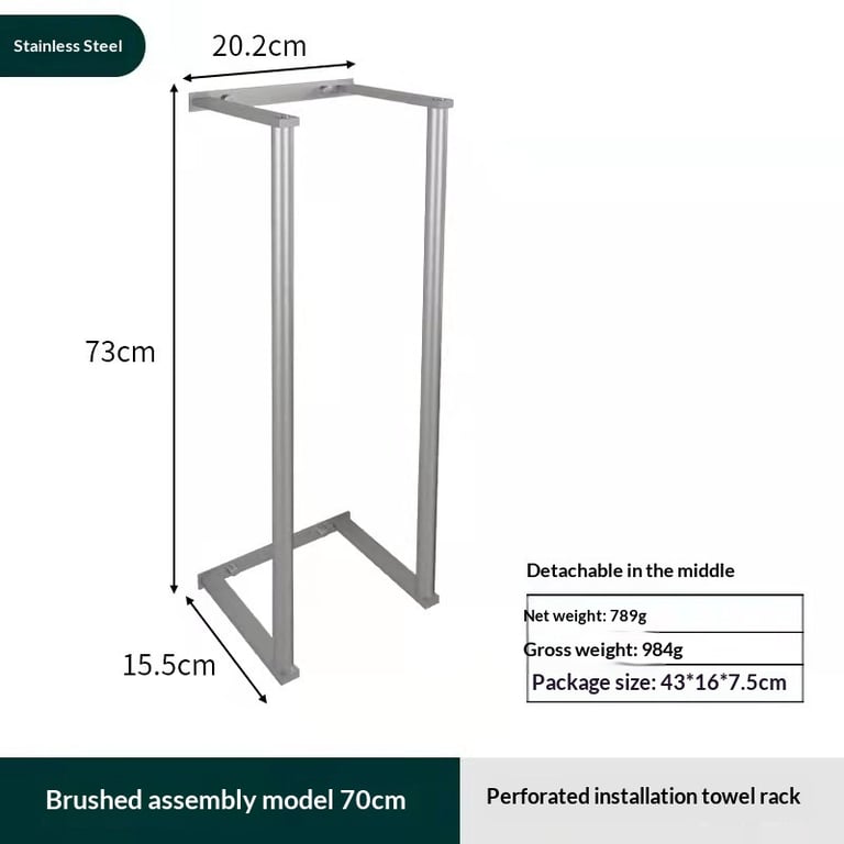 Wall-Mounted Minimalist Towel Storage Rack | Home & Kitchen thumbnail 9
