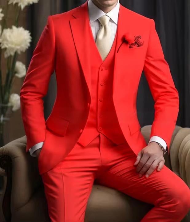Elegant Business Banquet Suit Set For Men | Three-Piece Formal Wear thumbnail 5