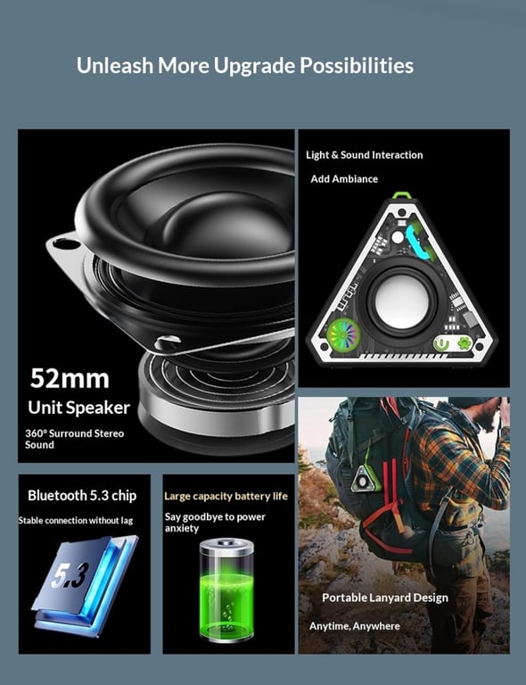 V2 Wireless Bluetooth Speaker Outdoor Portable Mecha Subwoofer thumbnail 5