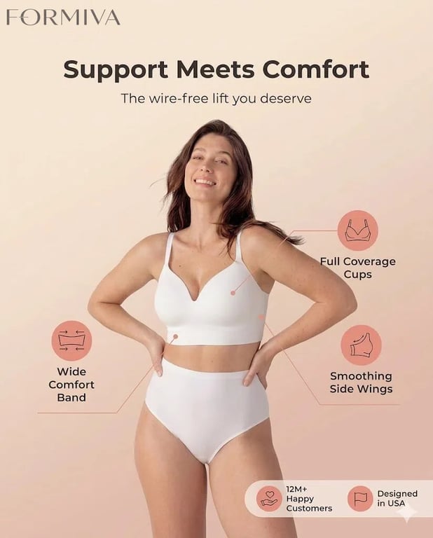 Supportive Comfort Wireless Shaping Bra thumbnail 6