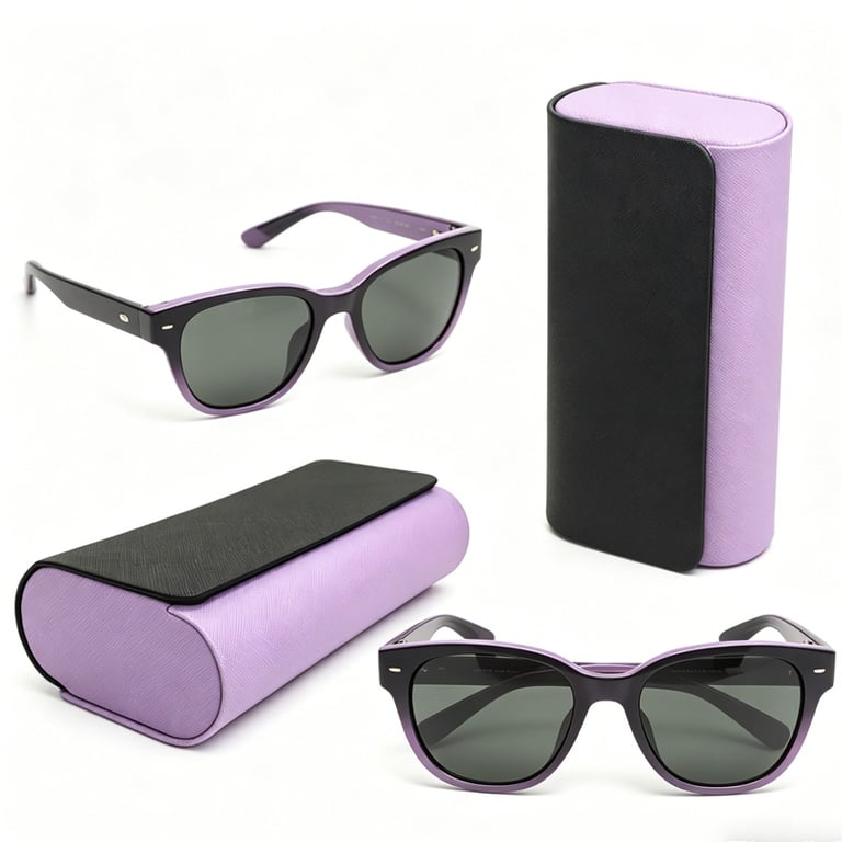 Dual Glasses Case 2-in-1 Double Eyeglasses Holder | Lavender thumbnail 4