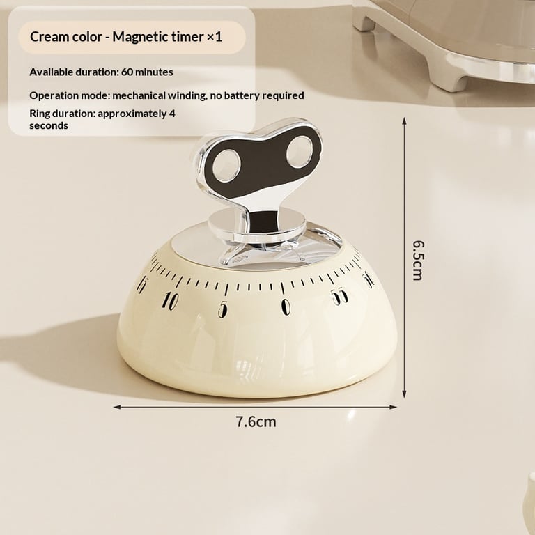 Magnetic Kitchen Timer Lite-Luxury Precise Countdown | Retro Design thumbnail 12