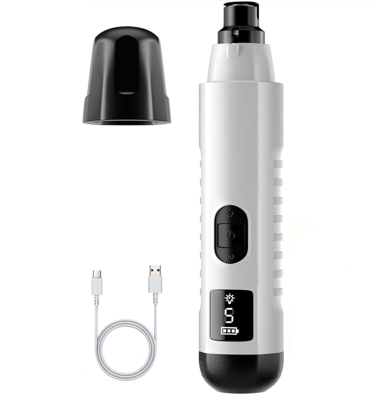 2026 New Silent Groom Pro Dog Nail Grinder, 5-Speed Dog Nail Grinder With Led Light, Quiet Painless Paws Grooming For Small Medium Large Dogs, USB Rechargeable thumbnail 2