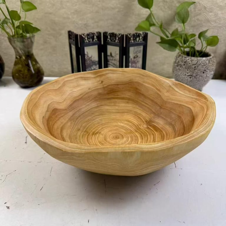 European-Style Wooden Boat-Shaped Fruit Tray | Solid Wood Serving Bowl thumbnail 6
