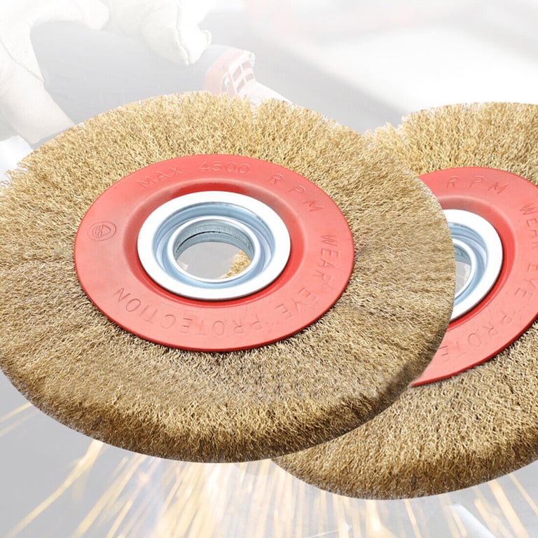 6in Wire Wheel Grinder Bench Grinding Grinder Wire Brush Fine With Reducers UK NEW thumbnail 17