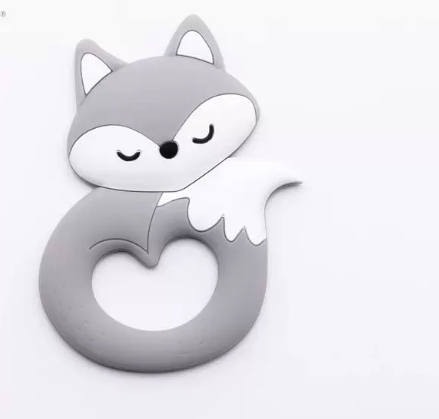 Food-Grade Silicone Baby Teether | Cartoon Fox Design | CA$13.59 thumbnail 5