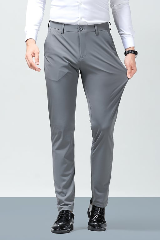 Men's Ice Silk High-Elasticity Pants | Breathable Slim Fit thumbnail 9