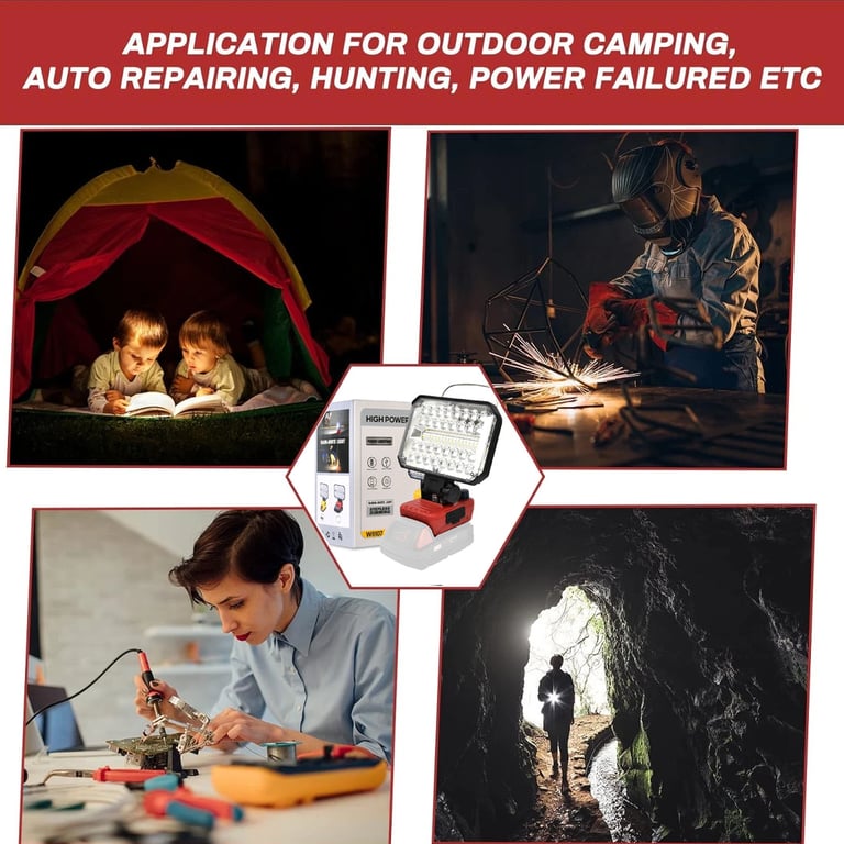 LED Work Light for Milwaukee M18 18V | Cordless USB Charging thumbnail 11