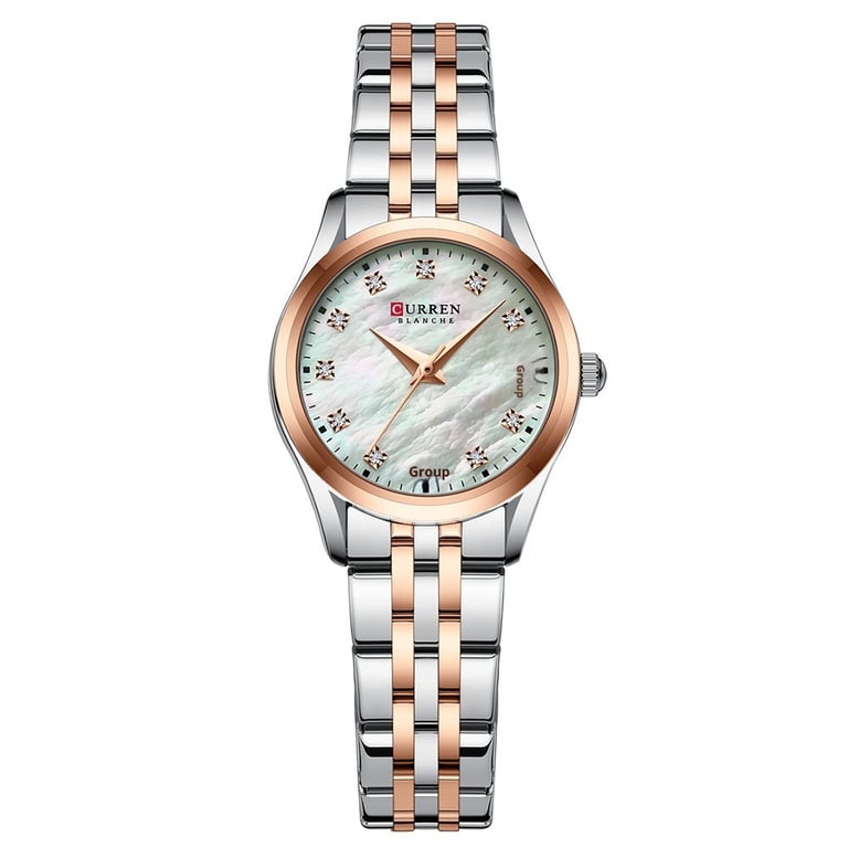 Rhinestone Ultra-Thin Women's Watch | Mother-of-Pearl Stainless Steel thumbnail 4