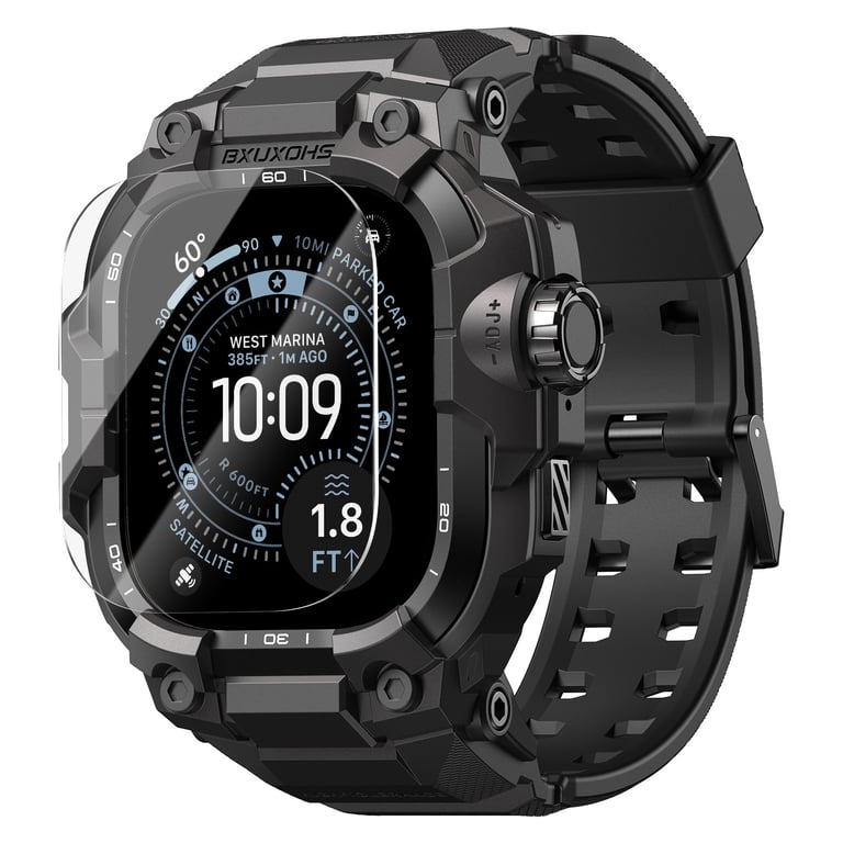 Zinc Alloy Tactical Smartwatch Case with Integrated Band | Military-Grade Protection thumbnail 2