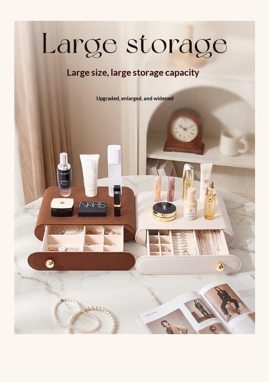 Drawer-Style Jewelry Box Large Capacity Multi-Functional Modular Storage Case thumbnail 11