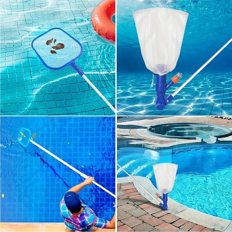 Pool Cleaning Tool with Bottom Brush & Suction Head | Captain Fam thumbnail 4