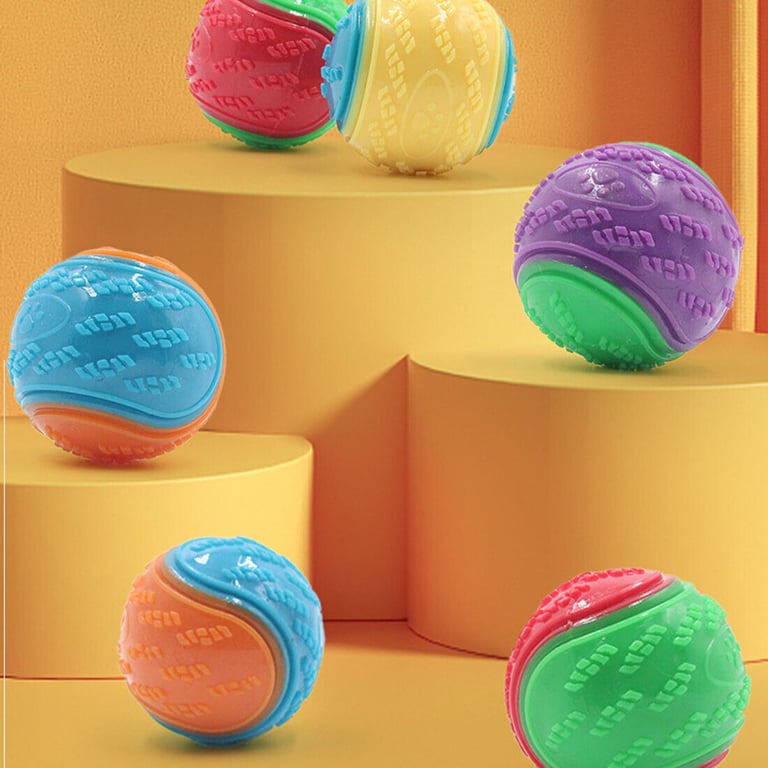 Scooby-Doo Squeaky Dog Balls Set of 8 | Teeth Cleaning Interactive Toys