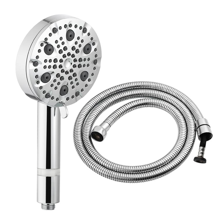9-Setting Handheld Shower Head with Filtration | Chrome & Matte Black thumbnail 4