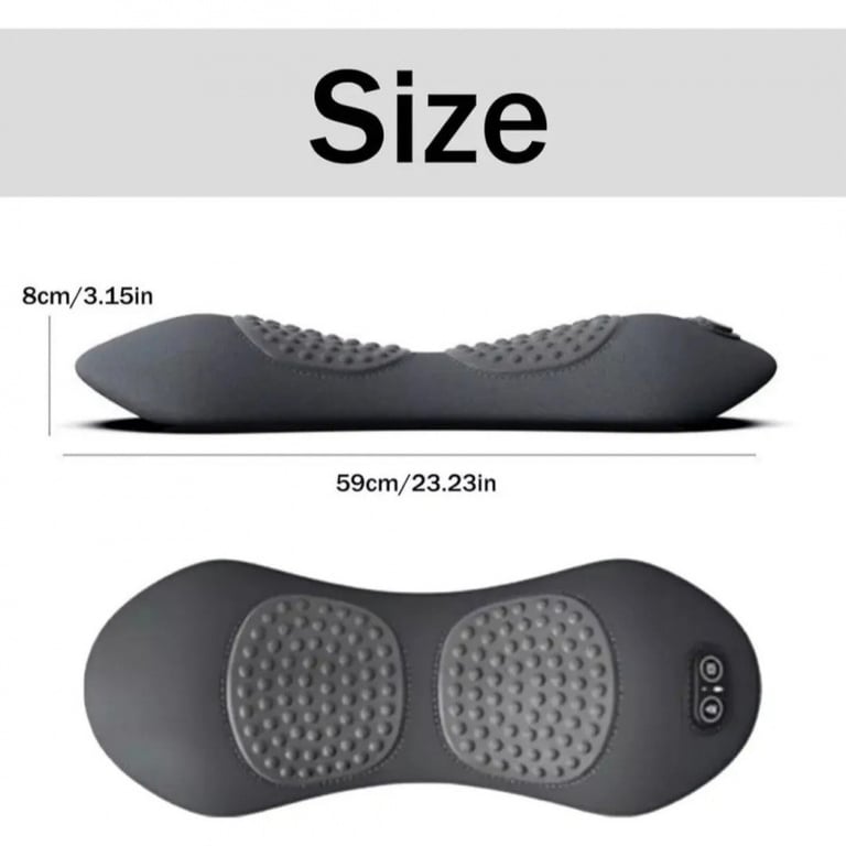 Lumbar Pillow Massage Heating Waist Pad | Office Back Support thumbnail 2