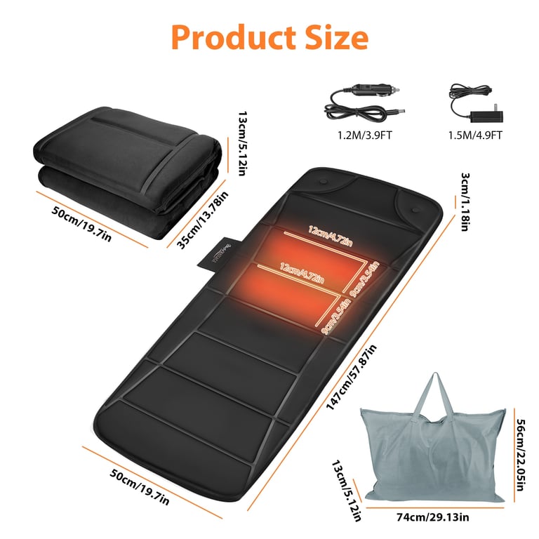 Full Body Vibration Massage Mat with Heat | 10 Motors, 9 Modes thumbnail 1