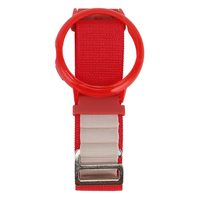 Stretch Nylon Woven Loop Watch Band Strap With Plastic Protective Bumper Case Fit For Google Pixel Red White And Red Case