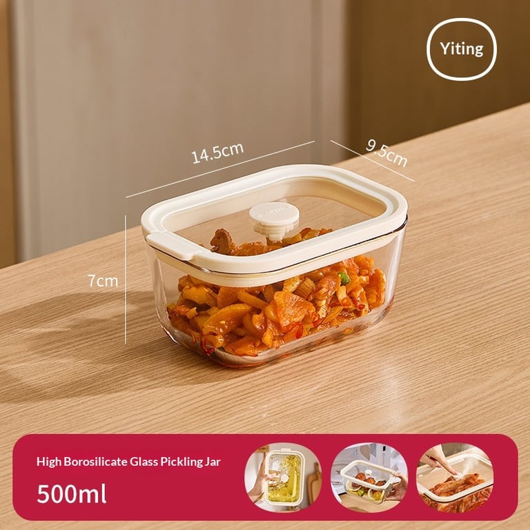 Kimchi Glass Airtight Storage Container with Exhaust Valve | Canada thumbnail 8