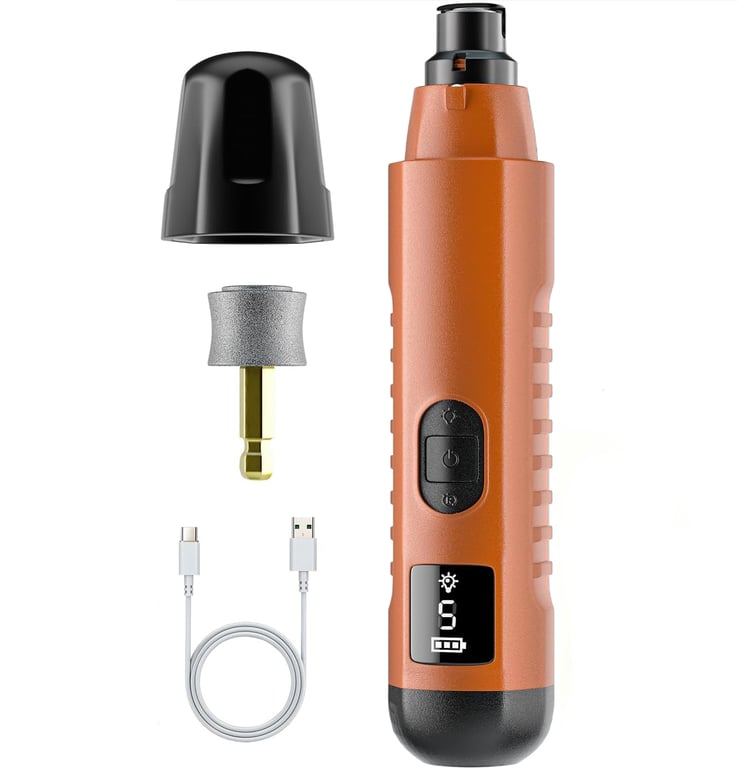 2026 New Silent Groom Pro Dog Nail Grinder, 5-Speed Dog Nail Grinder With Led Light, Quiet Painless Paws Grooming For Small Medium Large Dogs, USB Rechargeable thumbnail 6