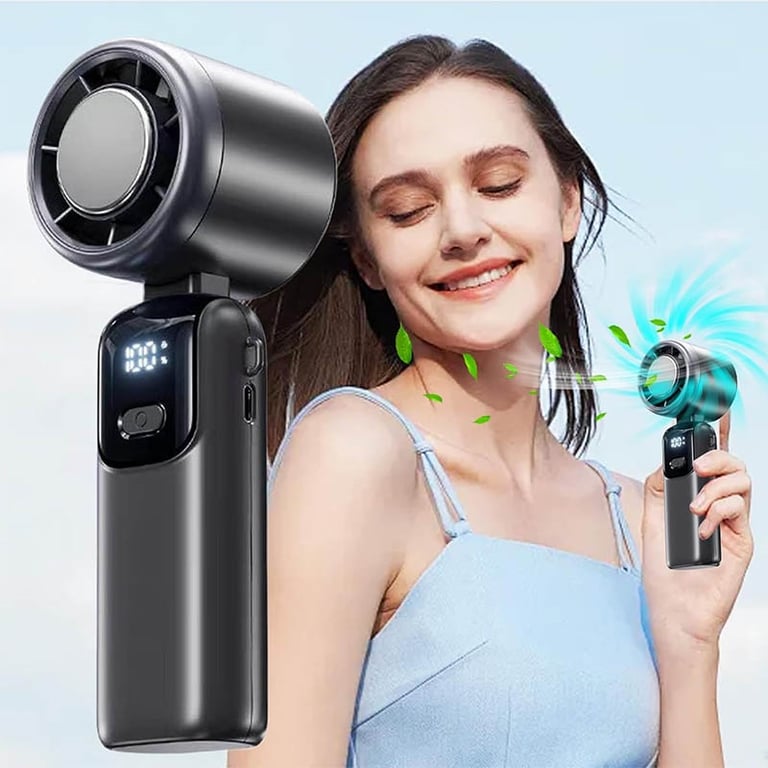 Portable Handheld Cooling Ice Fan | Rechargeable Turbo Personal Fans thumbnail 9