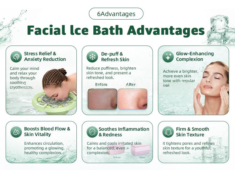 Foldable Ice Pack Facial Care Beauty Ice Bath Basin with Ice Trays thumbnail 20