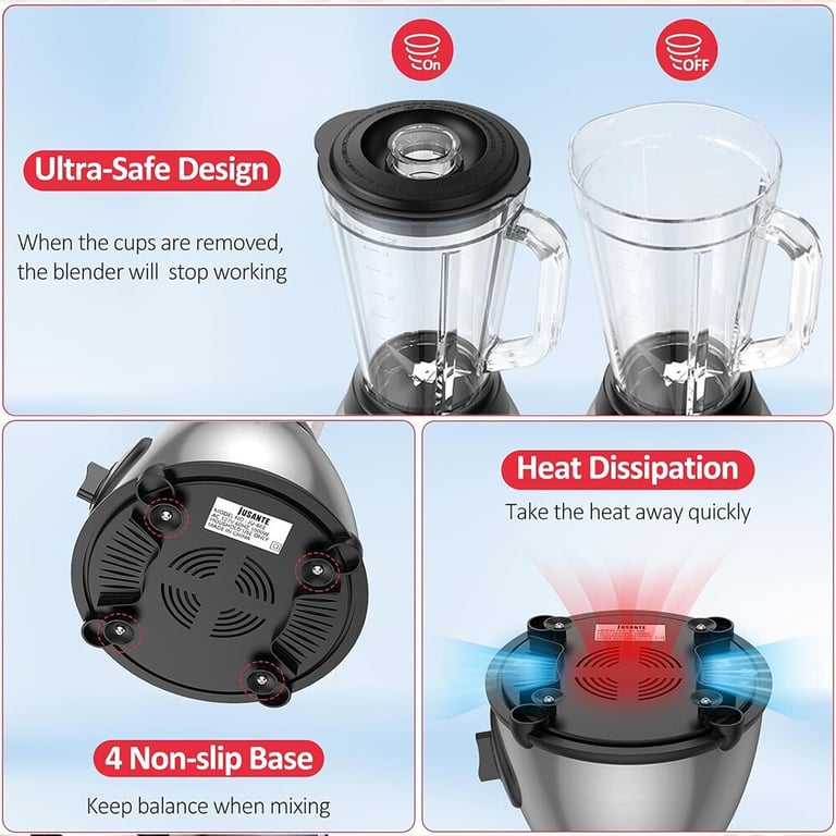 800W Stainless Steel Blender Ice Crusher | Smoothie Maker Canada thumbnail 12