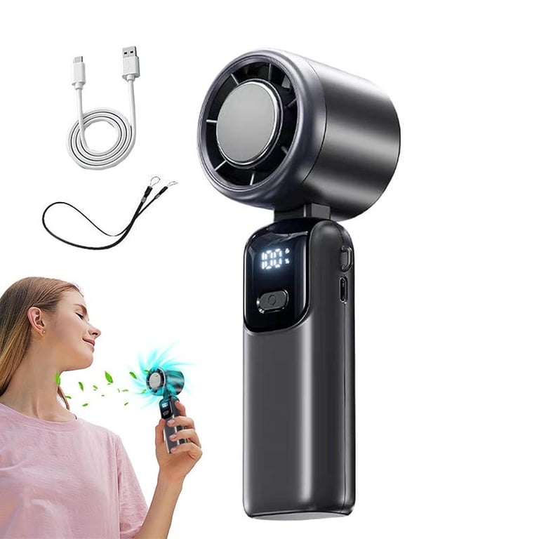 Portable Handheld Cooling Ice Fan | Rechargeable Turbo Personal Fans thumbnail 5