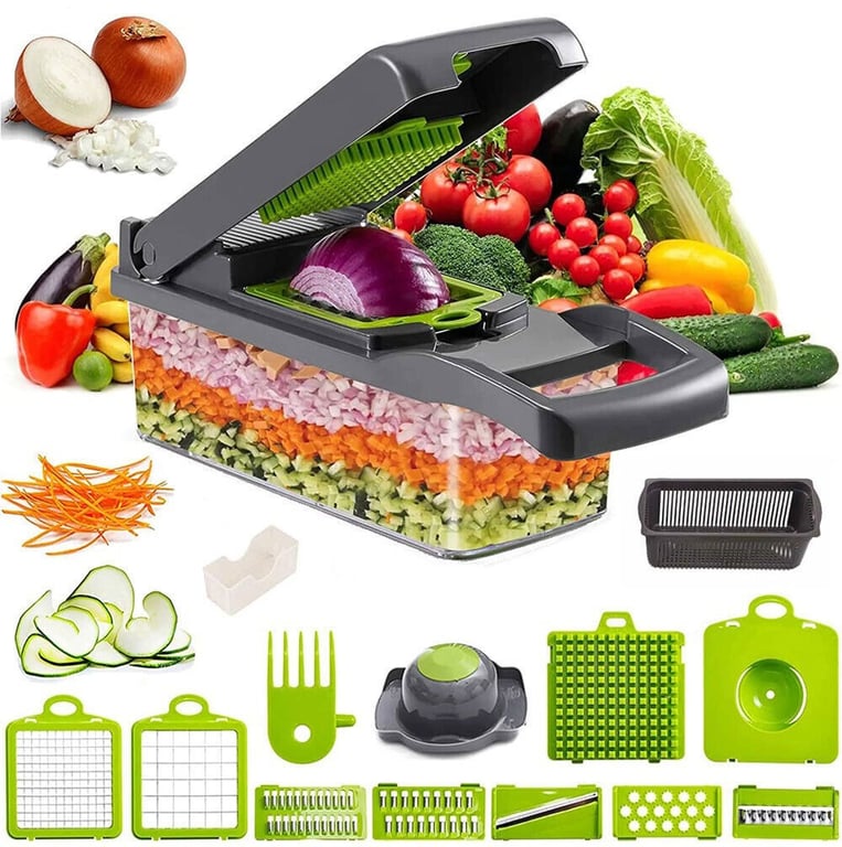 15-in-1 Vegetable Chopper & Fruit Cutter | Food Dicer Slicer Peeler thumbnail 6