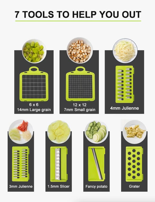 15-In-1 Vegetable Fruit Chopper Cutter for Home & Kitchen | Food Dicer Slicer thumbnail 4