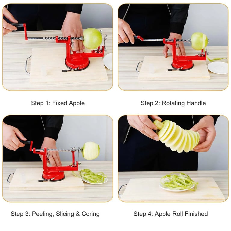 3-in-1 Apple Peeler Slicer Corer | Stainless Steel Manual Fruit Peeler thumbnail 8