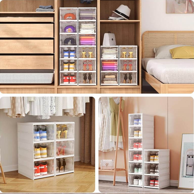 Foldable Shoe Storage Organizer 6-Layer Stackable Sneaker Boxes thumbnail 12